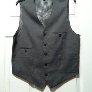 MURANO MENS NEW GRAY 68%POLYESTER 29%VISCOSE 5 BUTTON VEST SIZE: M